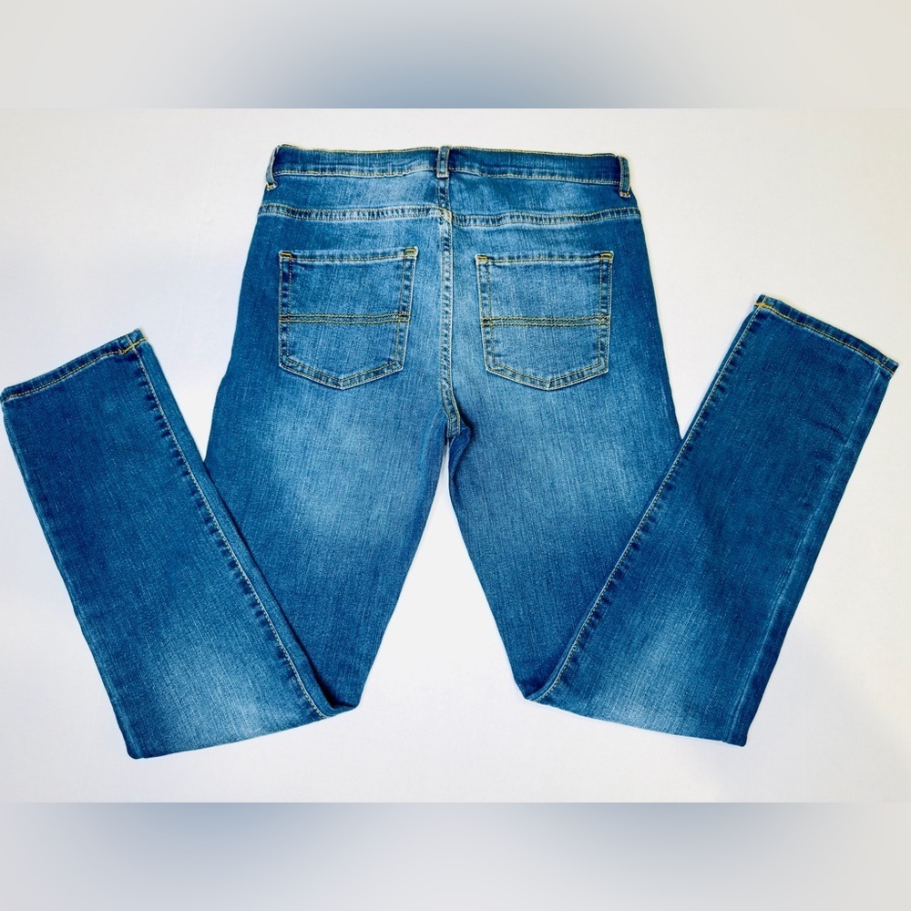 Children’s Place Blue Denim Jeans Stretch Skinny Etroit Youth Size 14 like new! - Picture 2 of 14